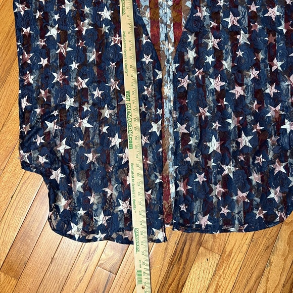Crazy Train Stars and Stripes Lace cardigan one size - Picture 4 of 8